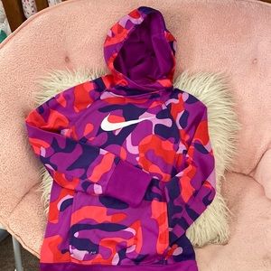 Pink and purple camo sweatshirt hoodie Nike